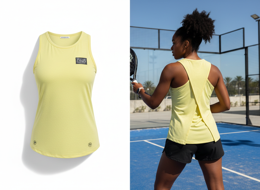 Lemon Pop Tank — Textured Racerback