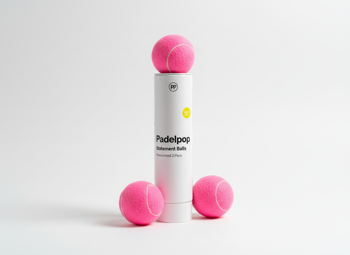 PadelPop Statement Balls — Blush Pop (Pressurised 3-Pack)