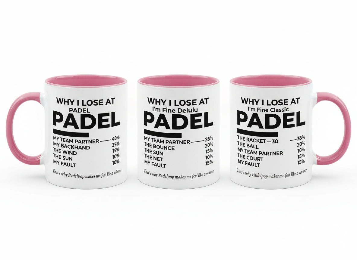 “Why I Lose at Padel” Mug