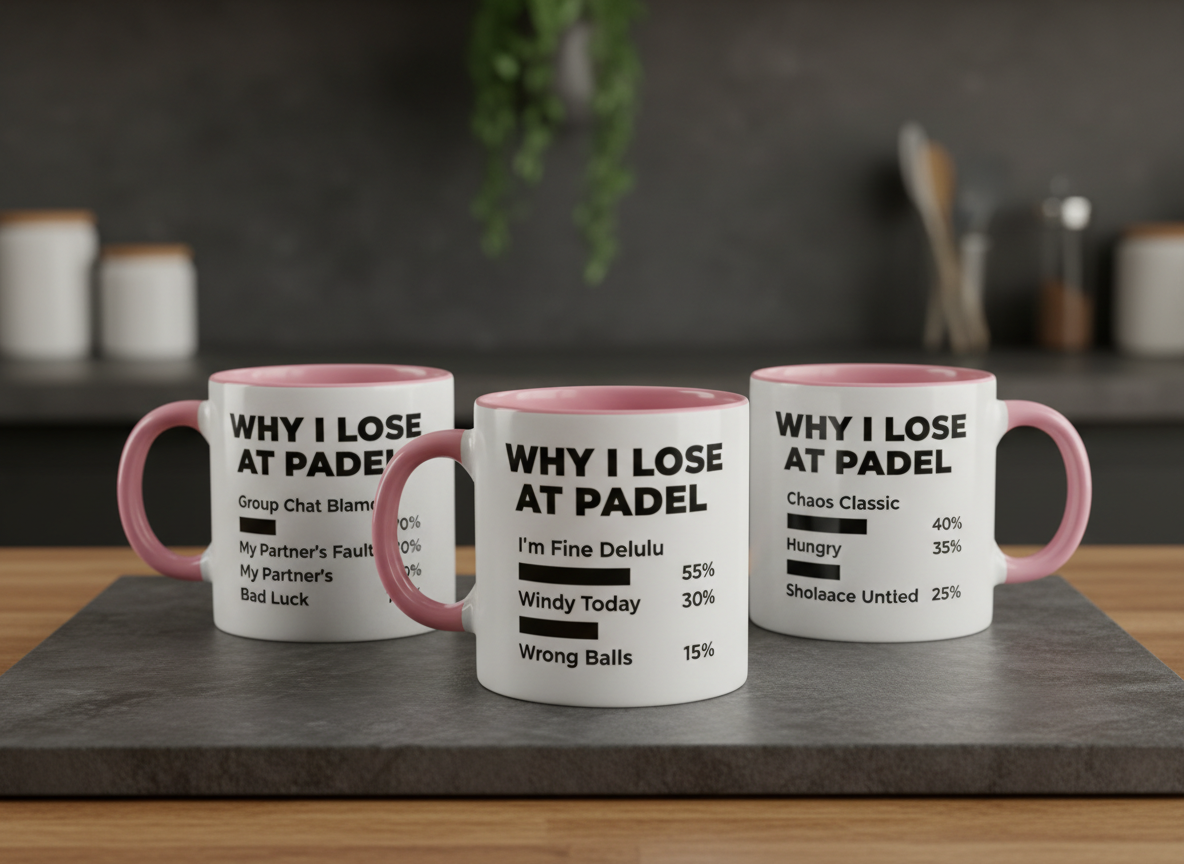 “Why I Lose at Padel” Mug