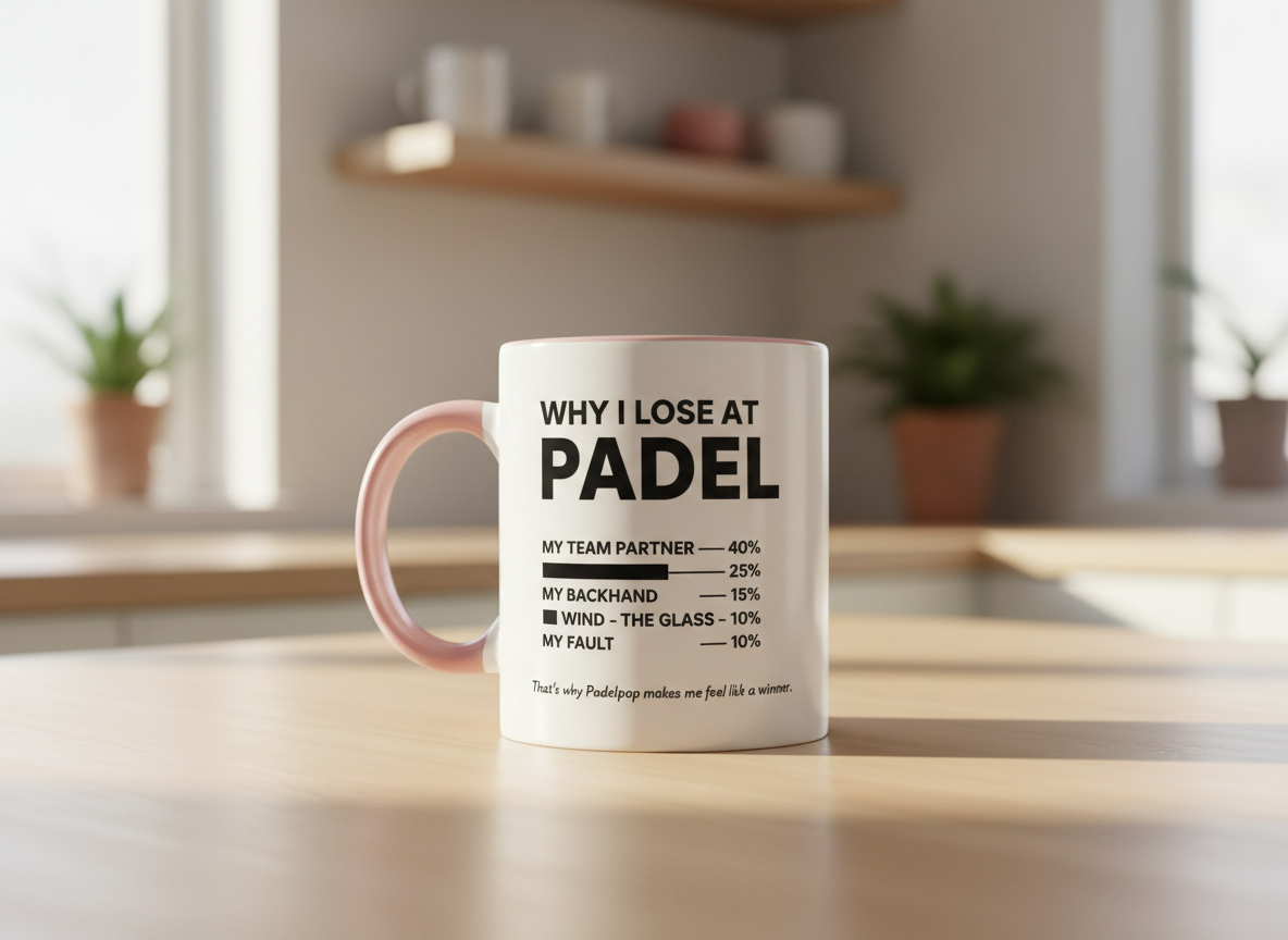 “Why I Lose at Padel” Mug